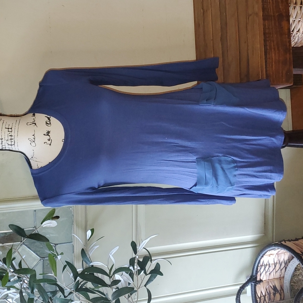 Logo Lori  Goldstein purple blue long sleeve size xxs